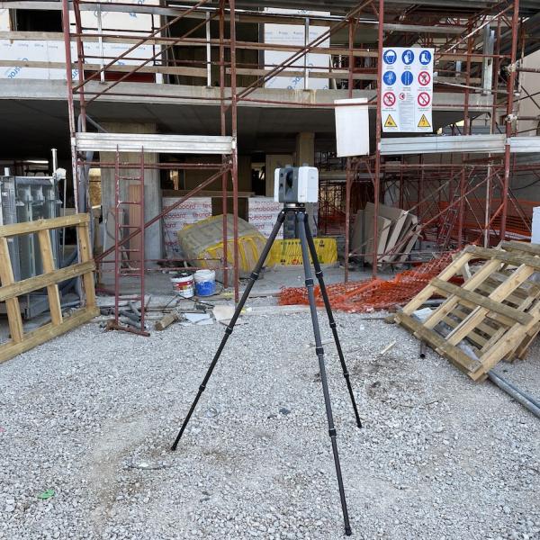 Rilievo Laser Scanner di un ponteggio metallico
