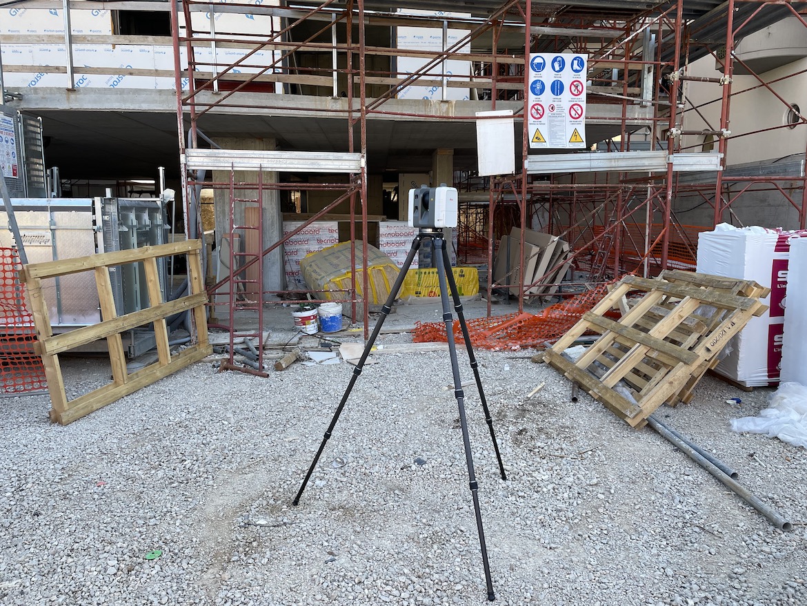 Rilievo Laser Scanner di un ponteggio metallico